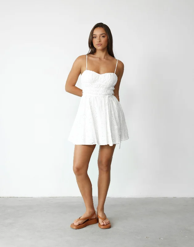 Lorraine Mini Dress (White)