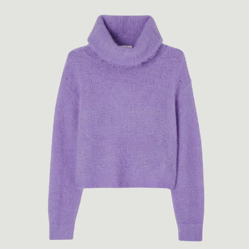 Turtleneck Knit Jumper (Mauve)