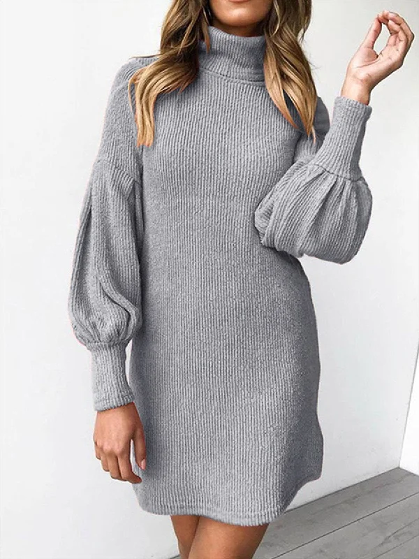 Long sleeve round neck dress