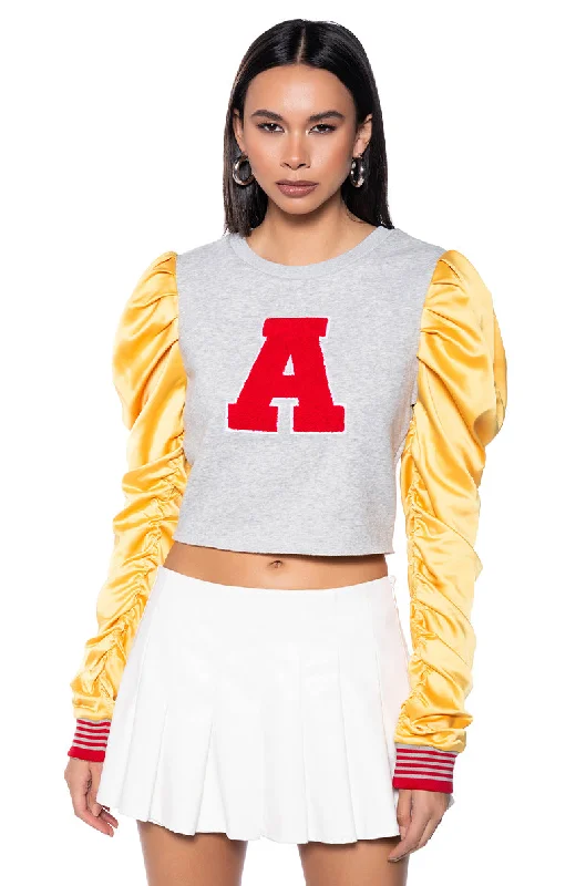 VALEDICTORIAN BADDIE PUFF SLEEVE SWEATSHIRT