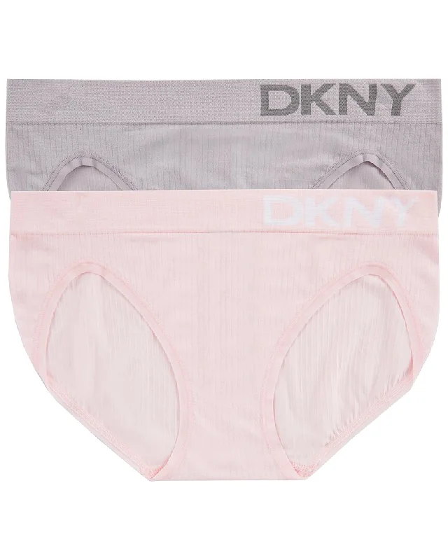 DKNY Set of 2 Rib Knit Bikini Bottom