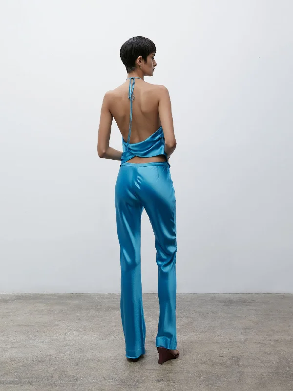 09 Sleek Belted Pant | Bold Blue