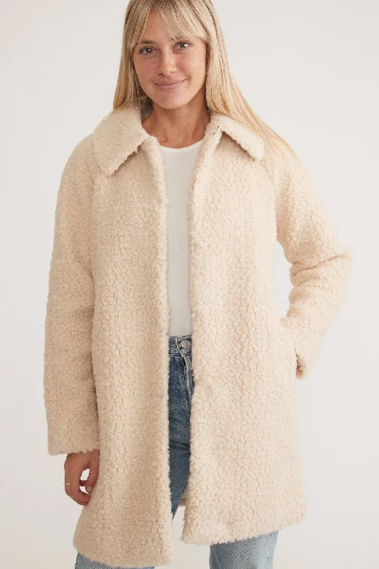 Marine Layer Aspen Coat in Cream