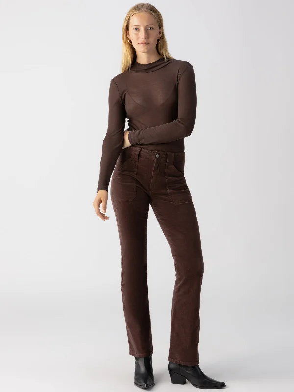 Corduroy Hayden Bootcut Standard Rise Pant Brown Sugar