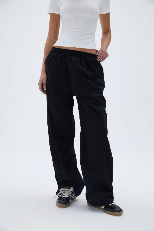 Cotton Pull on Pants - Black