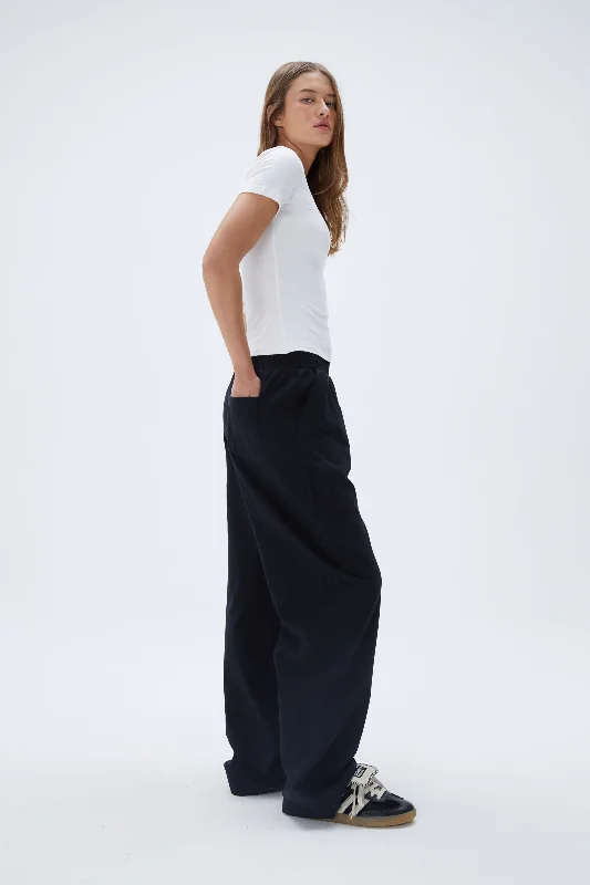 Cotton Pull on Pants - Black