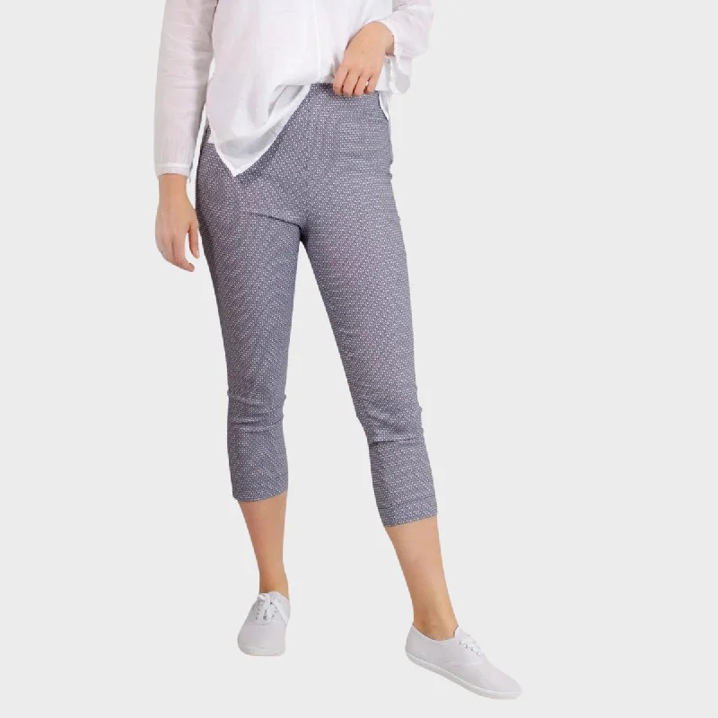 Pull On Stretch Crop Trousers