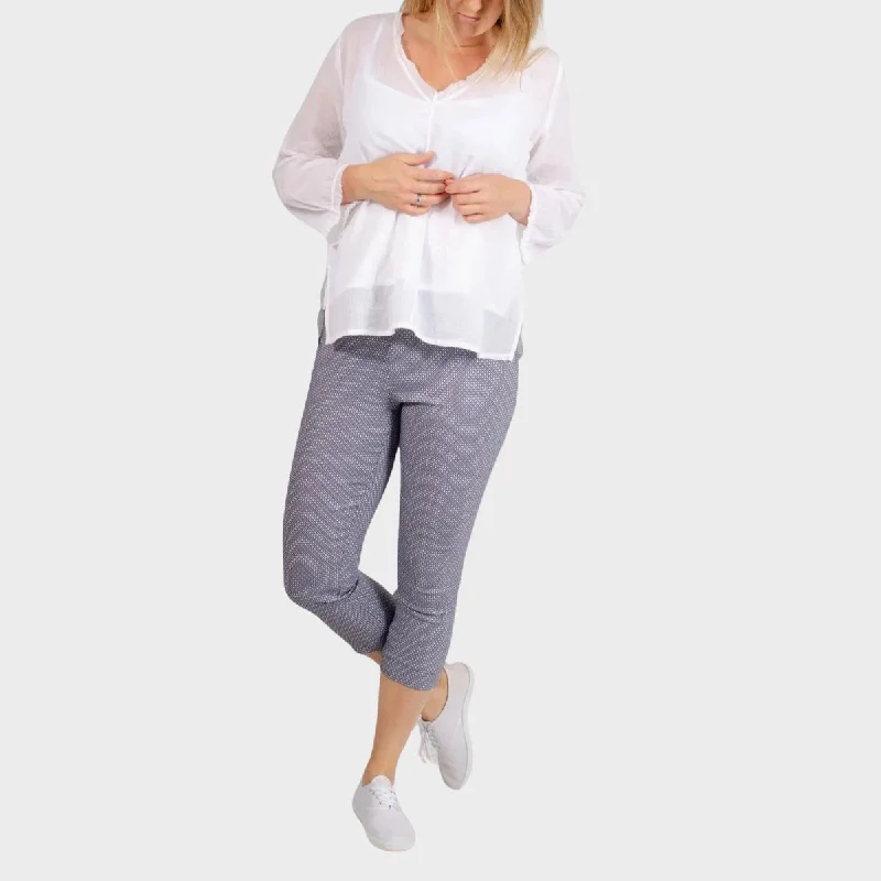 Pull On Stretch Crop Trousers