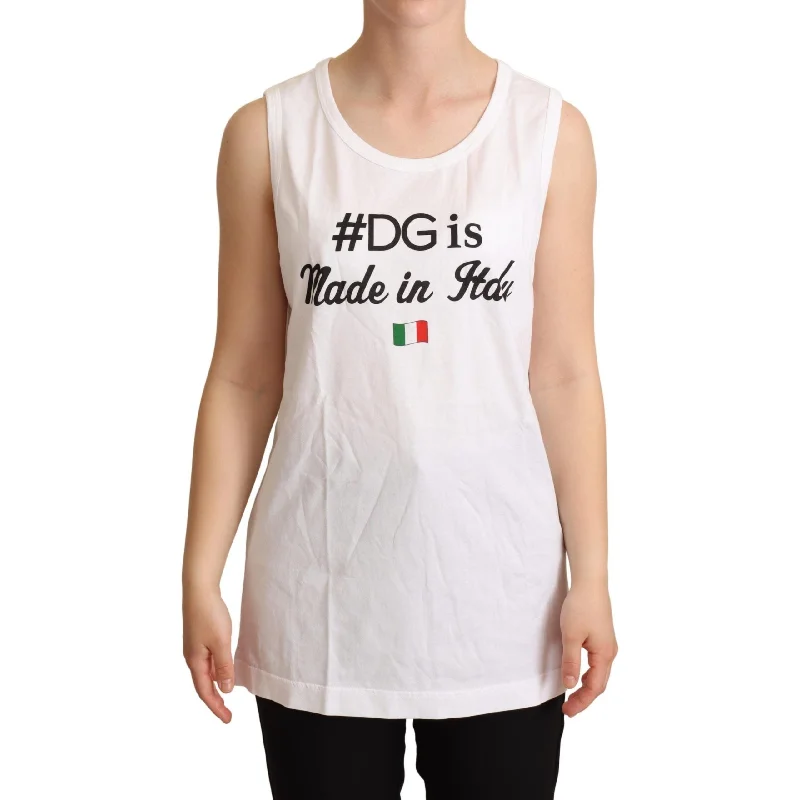 Dolce & Gabbana Elegant Sleeveless Cotton Tank Top