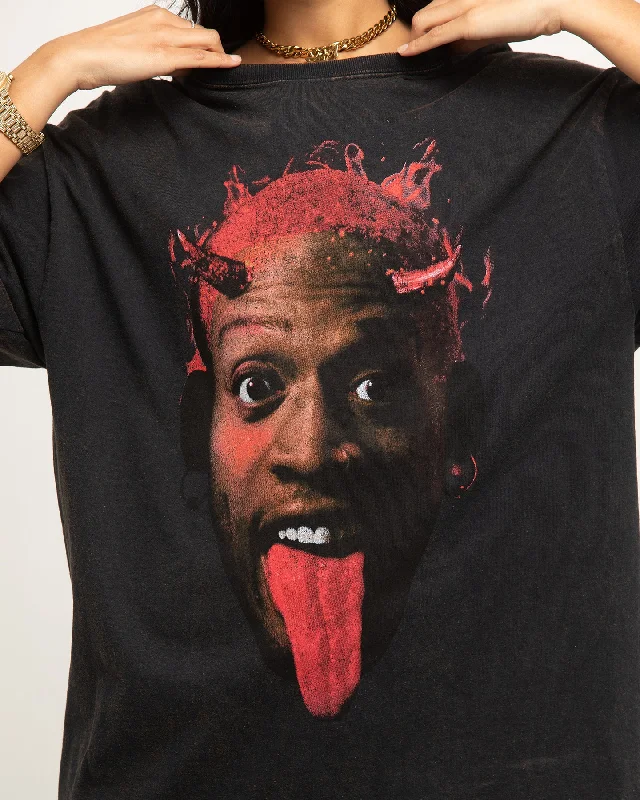 Goat Crew Devil Rodman Vintage T-Shirt Black Wash