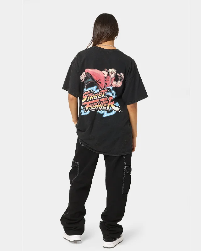 Goat Crew X Street Fighter Ken Masters Vintage T-Shirt Black Wash