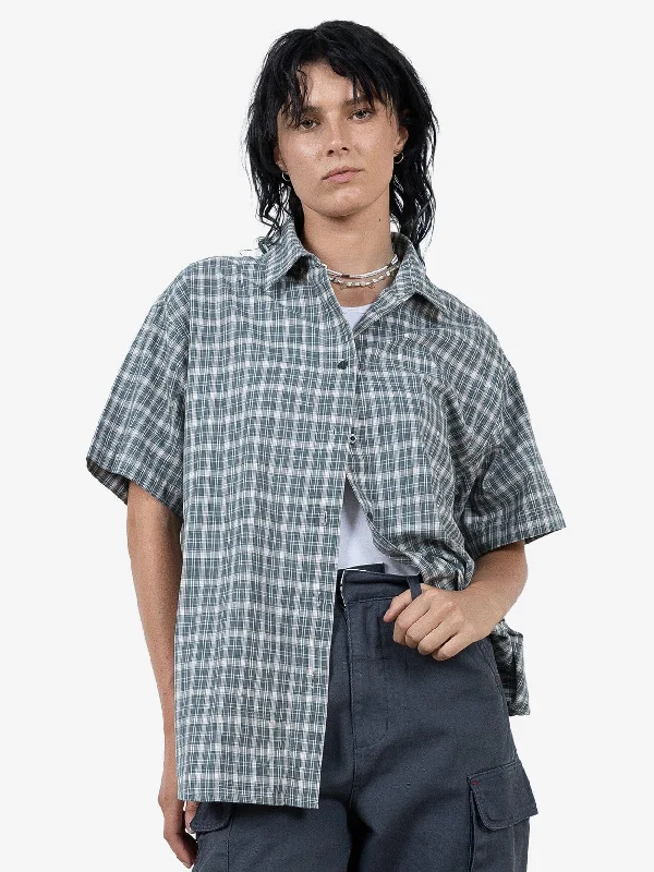 HYC Short Sleeve Check Shirt - Scrubs Green