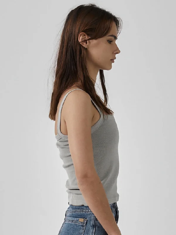 Minimal Thrills Rib Singlet - Fog