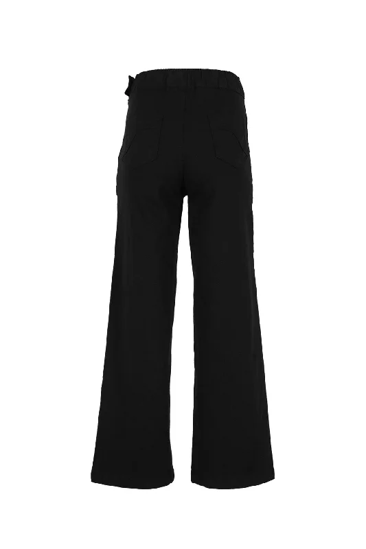 Peggy Long Pants Black in Canvas Twill