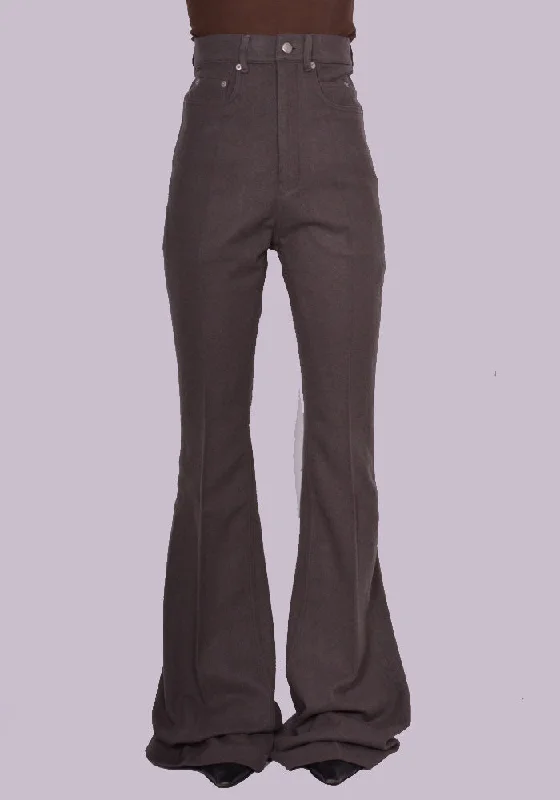 RICK OWENS WOMEN RO02C1329 WN BOLAN BOOTCUT PANTS DUST