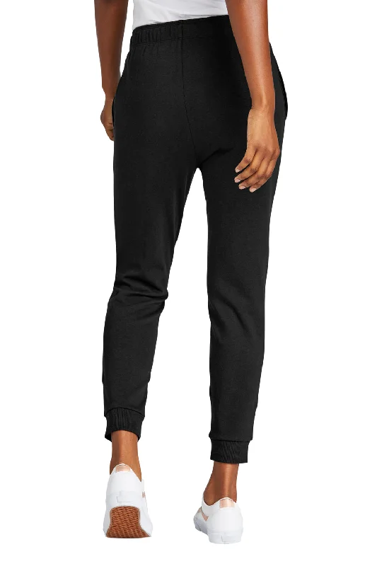 District Womens Perfect Tri Fleece Jogger Sweatpants w/ Pockets - Black