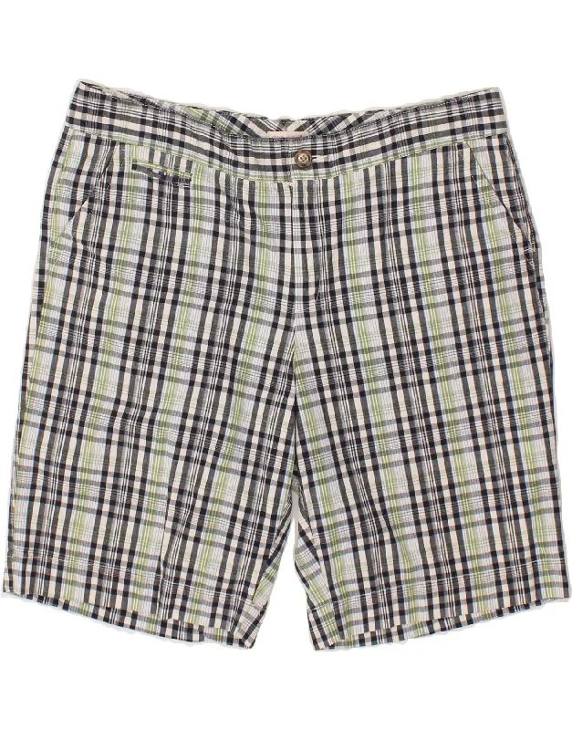 DOCKERS Womens Chino Shorts US 18 2XL W40  Multicoloured Check Cotton