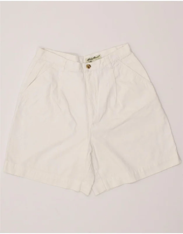 EDDIE BAUER Womens High Waist Chino Shorts US 10 Medium W27 White Cotton