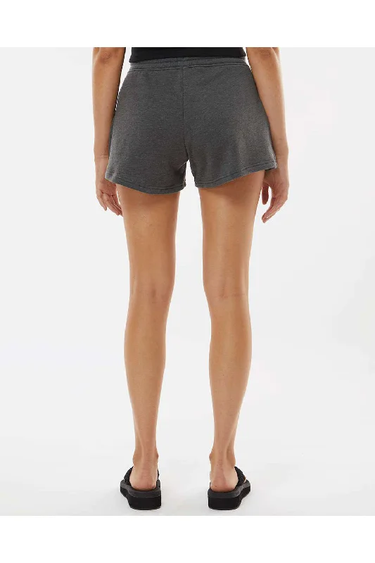 Independent Trading Co. Womens California Wave Wash Fleece Shorts w/ Pockets - Shadow Grey - NEW