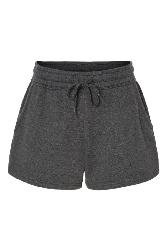 Independent Trading Co. Womens California Wave Wash Fleece Shorts w/ Pockets - Shadow Grey - NEW