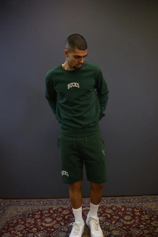 Milwaukee Bucks Playoffs Fleece Shorts - Forest Green