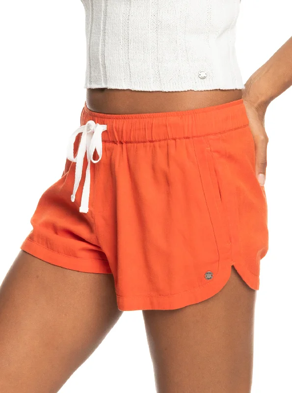 New Impossible Love Elastic Waist Shorts - Tigerlily