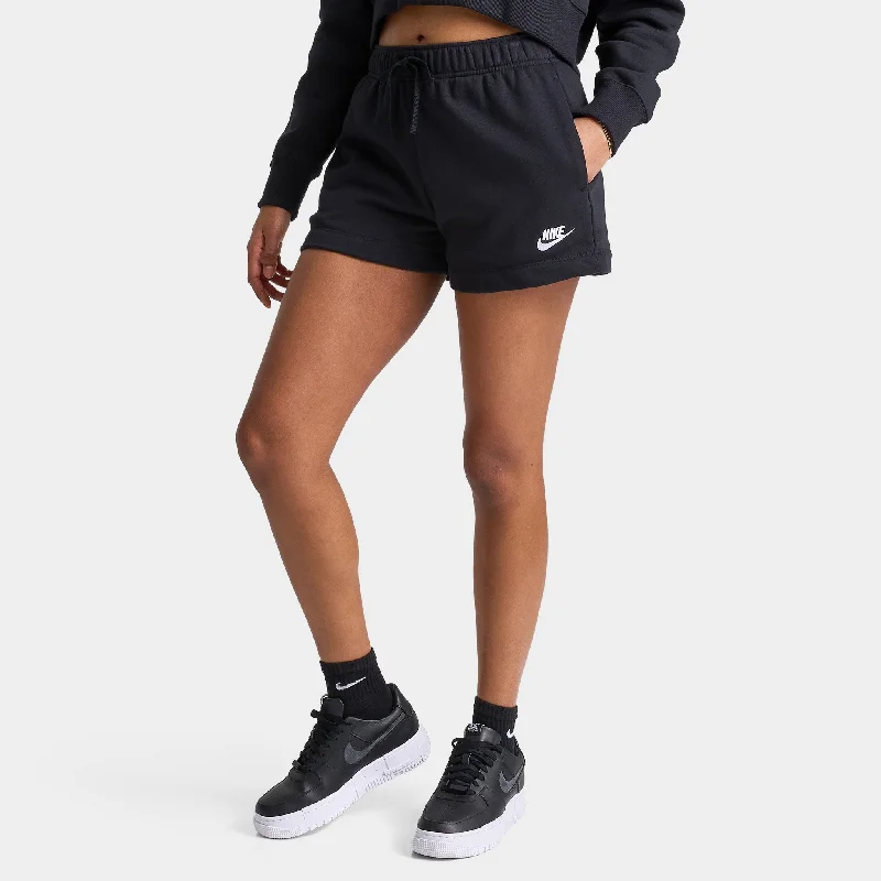 Nike Sportswear Women's Club Fleece Mid-Rise Shorts Black / White