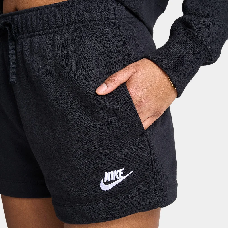 Nike Sportswear Women's Club Fleece Mid-Rise Shorts Black / White