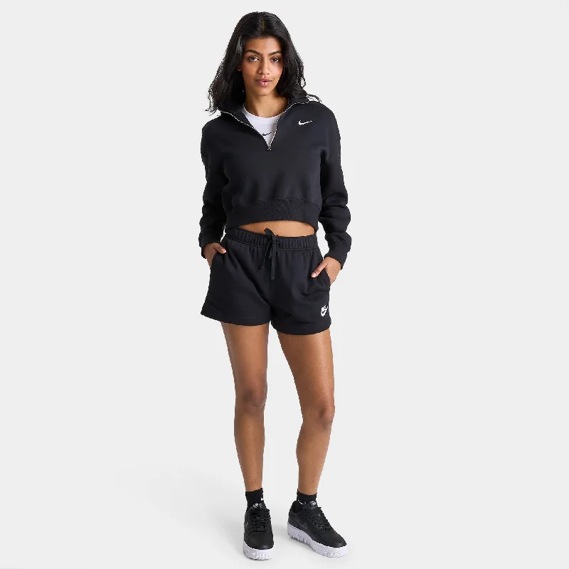 Nike Sportswear Women's Club Fleece Mid-Rise Shorts Black / White