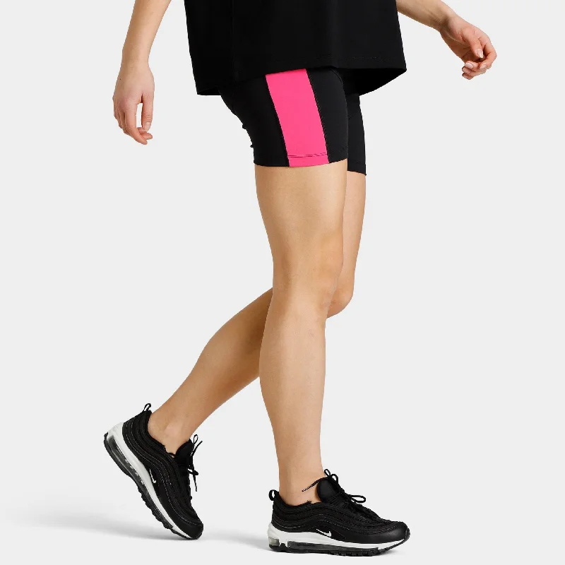 Pink Soda Womens Eden Cycle Shorts Black / Blue - Pink