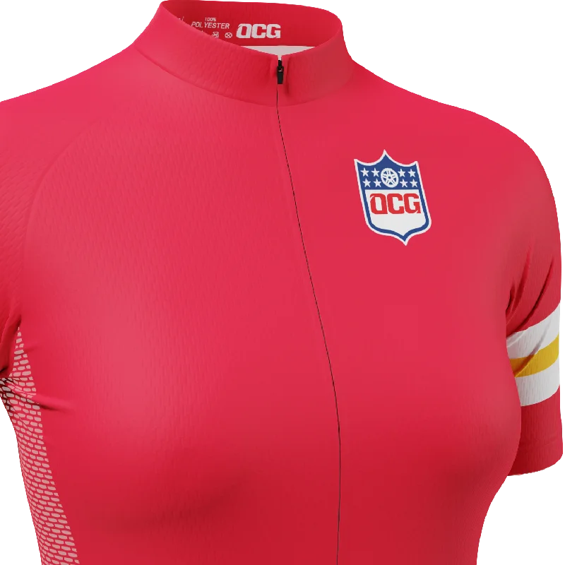 Women's Kansas Football Short Sleeve Cycling Jersey