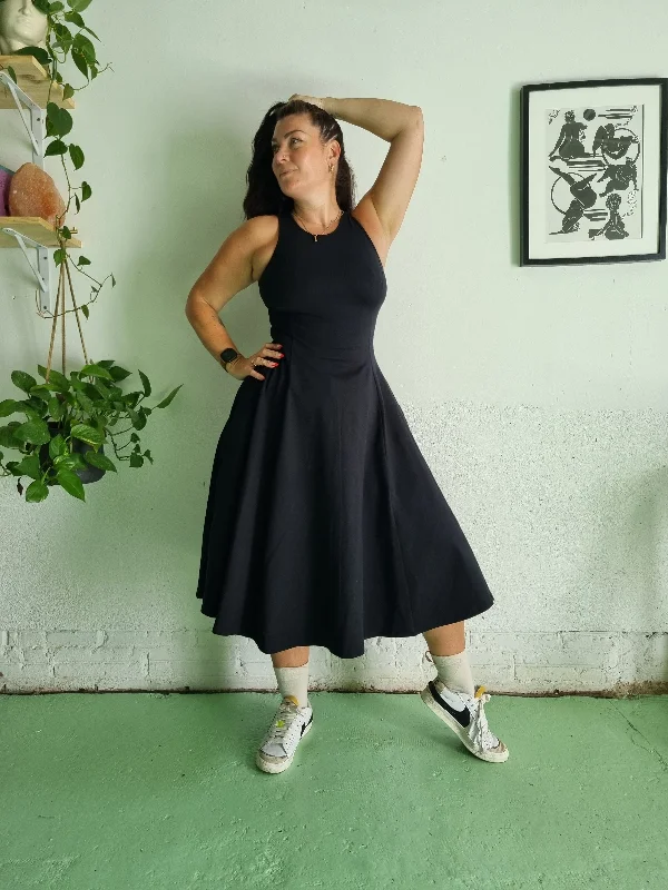Asri Dress Iza Neck Petite in Black