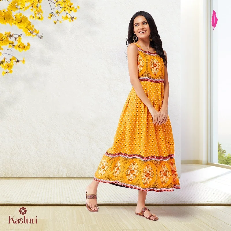 Women's Kasturi Digital Printed Dress - Pannkh