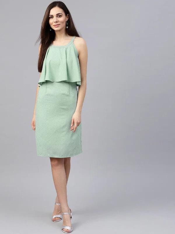 Women's Monocromatic Stripe Dress - Pannkh