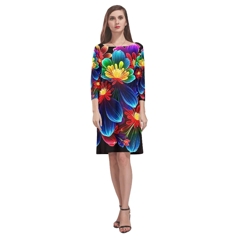 Women's Loose Round Neck Dress (Model D22)