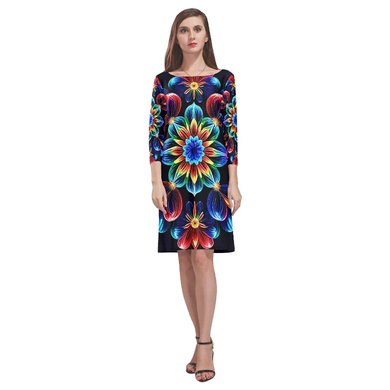 Women's Loose Round Neck Dress (Model D22)