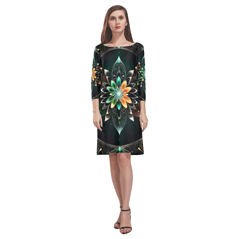 Women's Loose Round Neck Dress (Model D22)