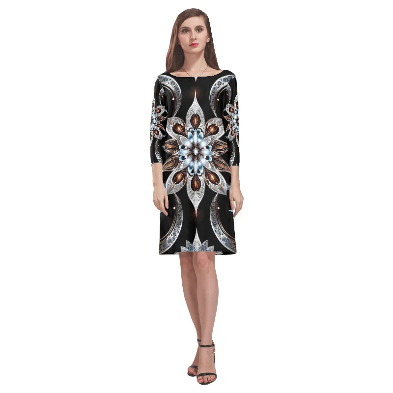 Women's Loose Round Neck Dress (Model D22)