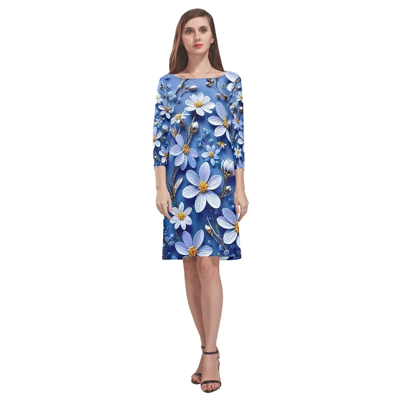 Women's Loose Round Neck Dress (Model D22)