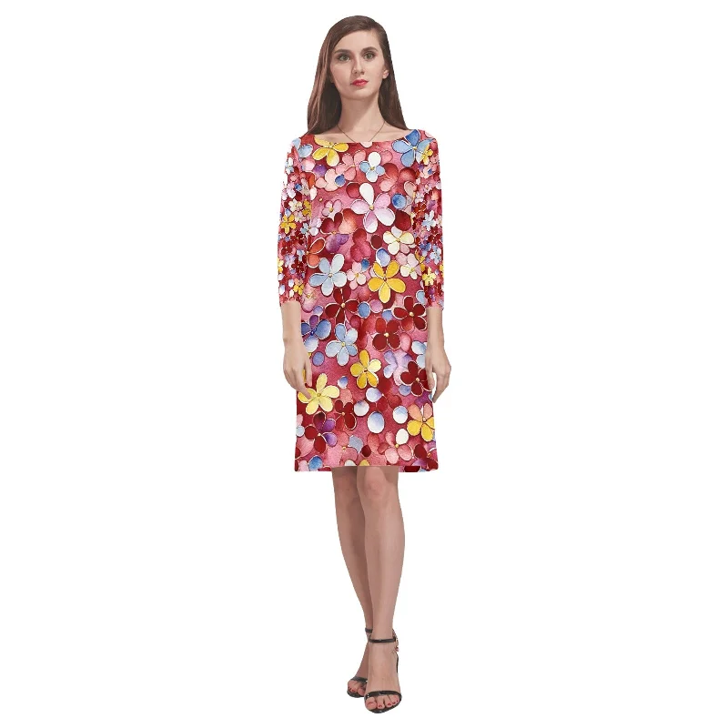 Women's Loose Round Neck Dress (Model D22)