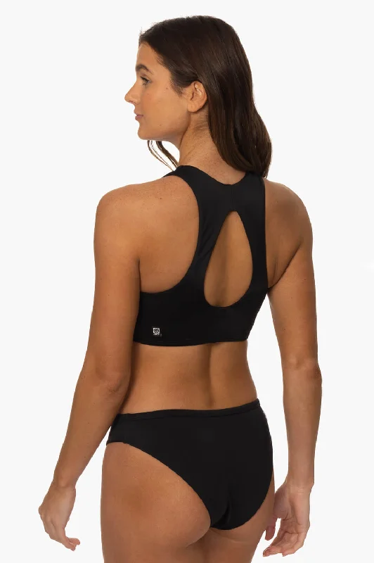 Camila Bikini Bottom - Black Front tie bikini
