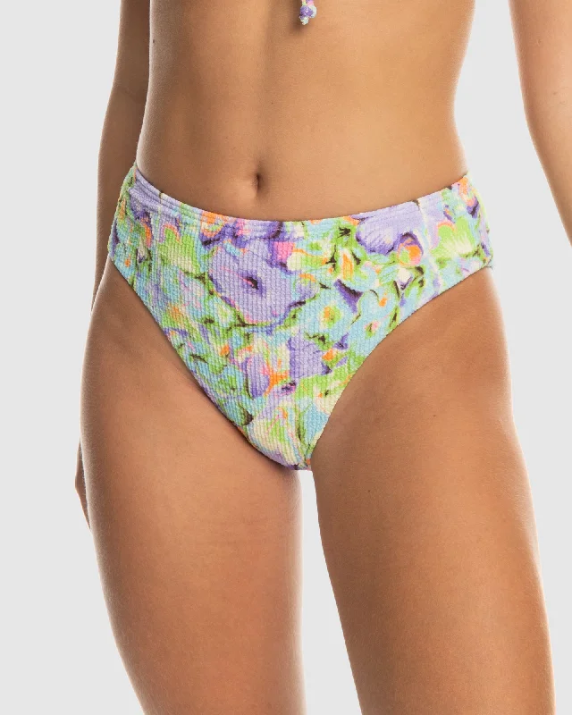 Womens Blumen High Leg Mid Waist Bikini Bottom Sporty bikini bottom, Active, Comfortable, Trendy