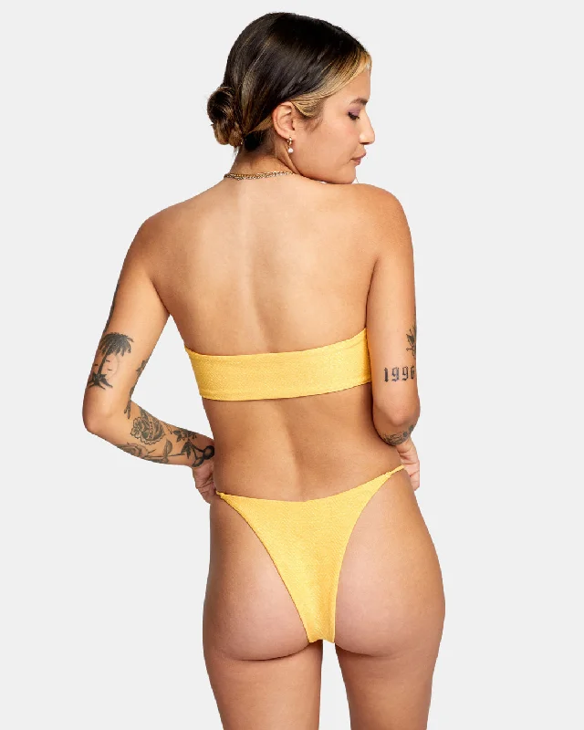 Brightside Skimpy French Bikini Bottoms - Marigold One-shoulder bikini top, Elegant, Sexy, Stylish