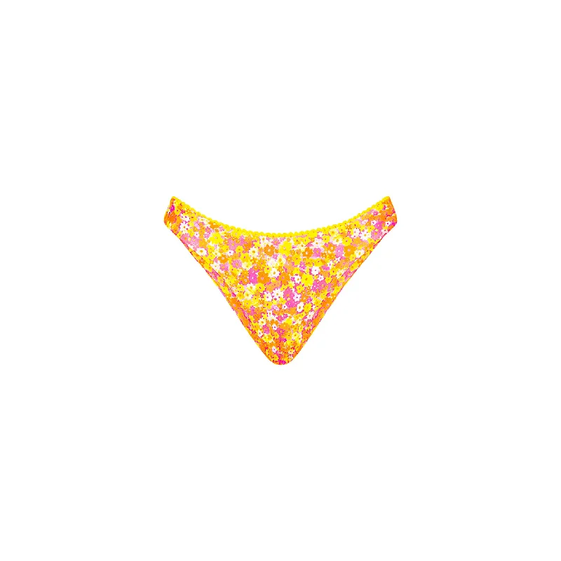 Decorative Full Coverage Bikini Bottom - Mimosa Meadows Ribbed bikini, Textured fabric, Sexy, Stylish