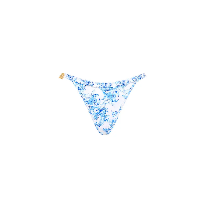 Double Ruffle Adjustable Cheeky Bikini Bottom - Vintage Paradise Flared bikini bottom, Fun, Trendy, Comfortable