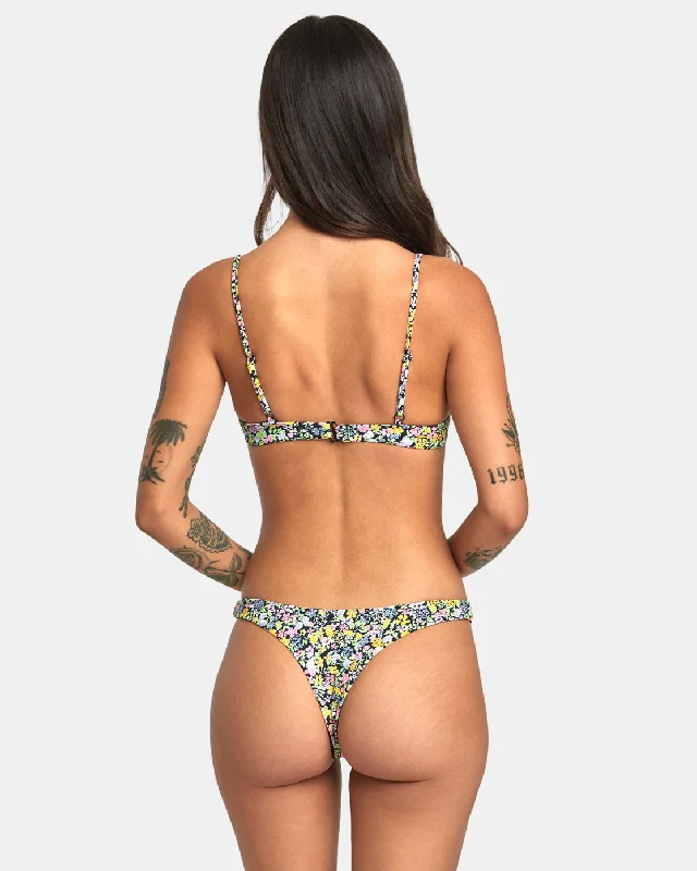 Flower Field Ultra Skimpy Bikini Bottoms - Multi Strapless bikini top, Chic, Comfortable, Sexy