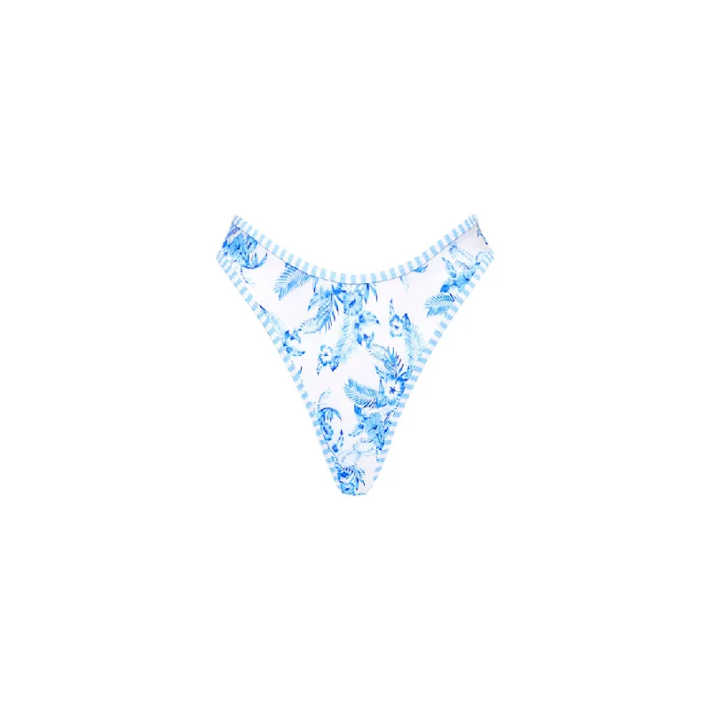 High Leg Thong Bikini Bottom - Vintage Paradise Cross-back bikini, Sexy, Comfortable, Stylish