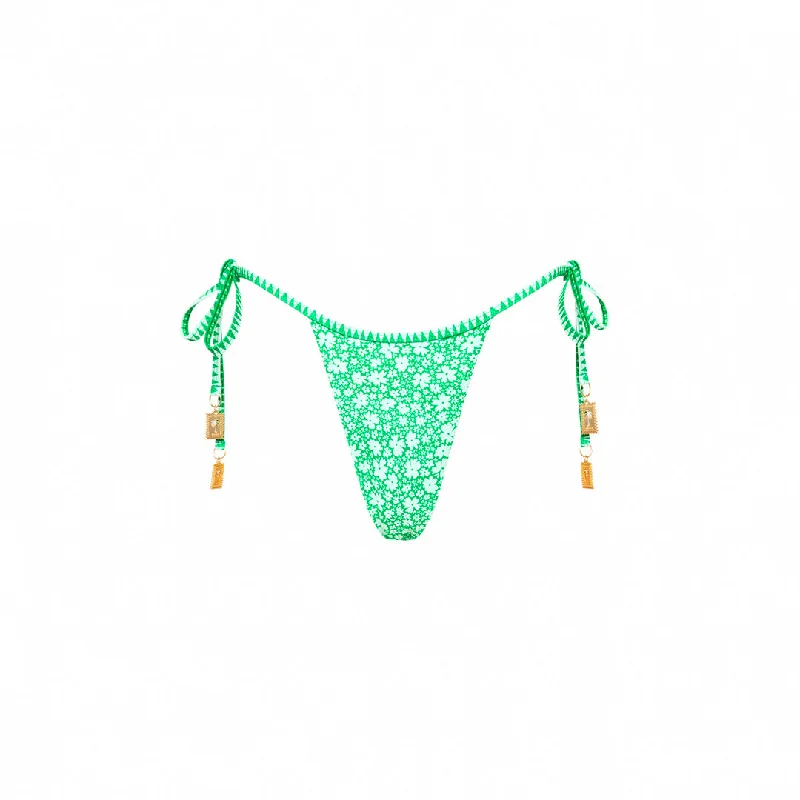 Micro Thong Tie Side Bikini Bottom - Tequila Spritz High-waisted two-piece bikini, Vintage style, Comfortable, Sexy
