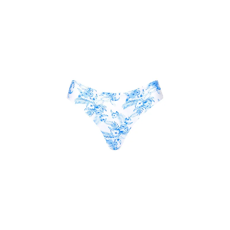 Mid-Rise Brazilian Bikini Bottom - Vintage Paradise Full-coverage bikini, Modest, Comfortable, Sexy