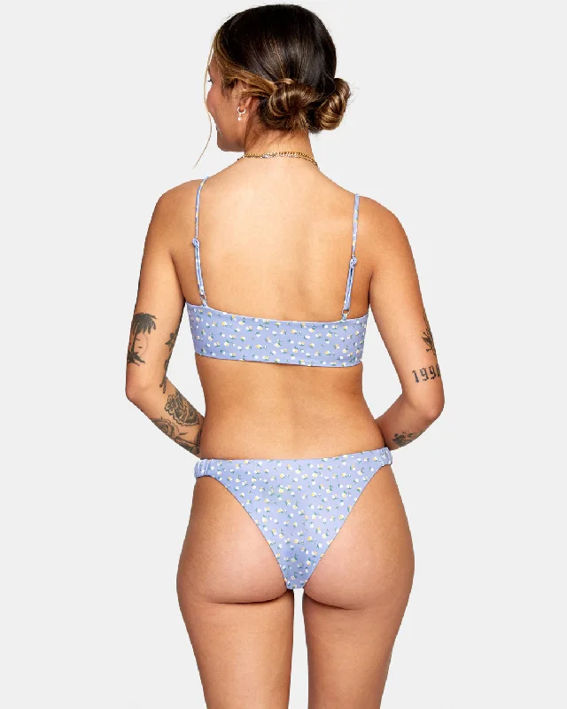 Mille French Bikini Bottoms - Grey Purple Plunge front bikini, Deep-V, Sexy, Trendy